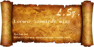 Lorenz Szemirámisz névjegykártya